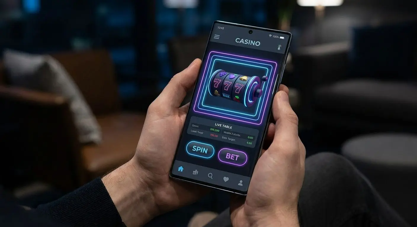 Mobile Performance von PlayOJO Software Mobiles Spielinterface auf einem Smartphone mit angepasster Touch-Bedienung
