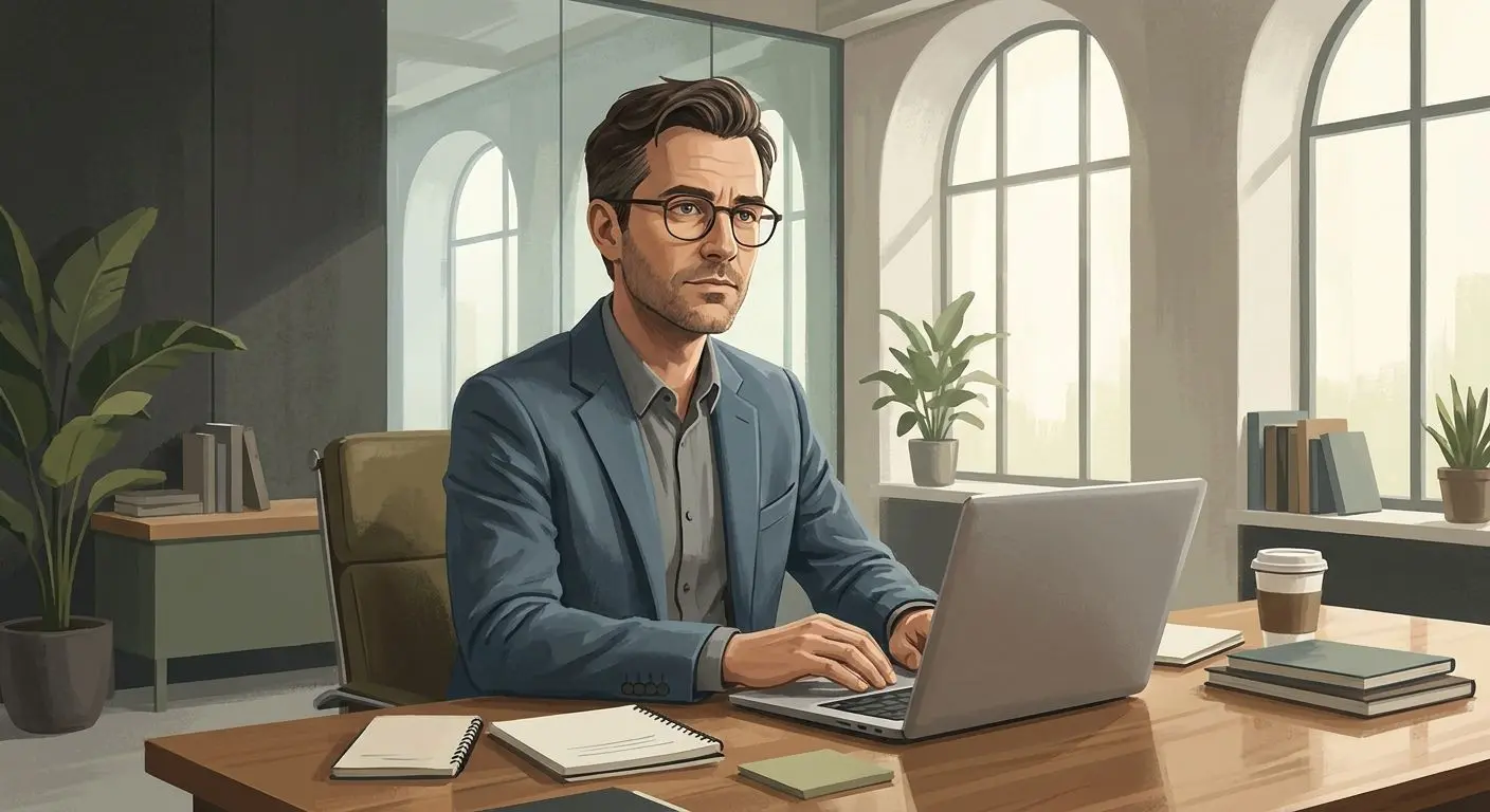 Neutraler Autoren-Avatar in professionellem Stil
